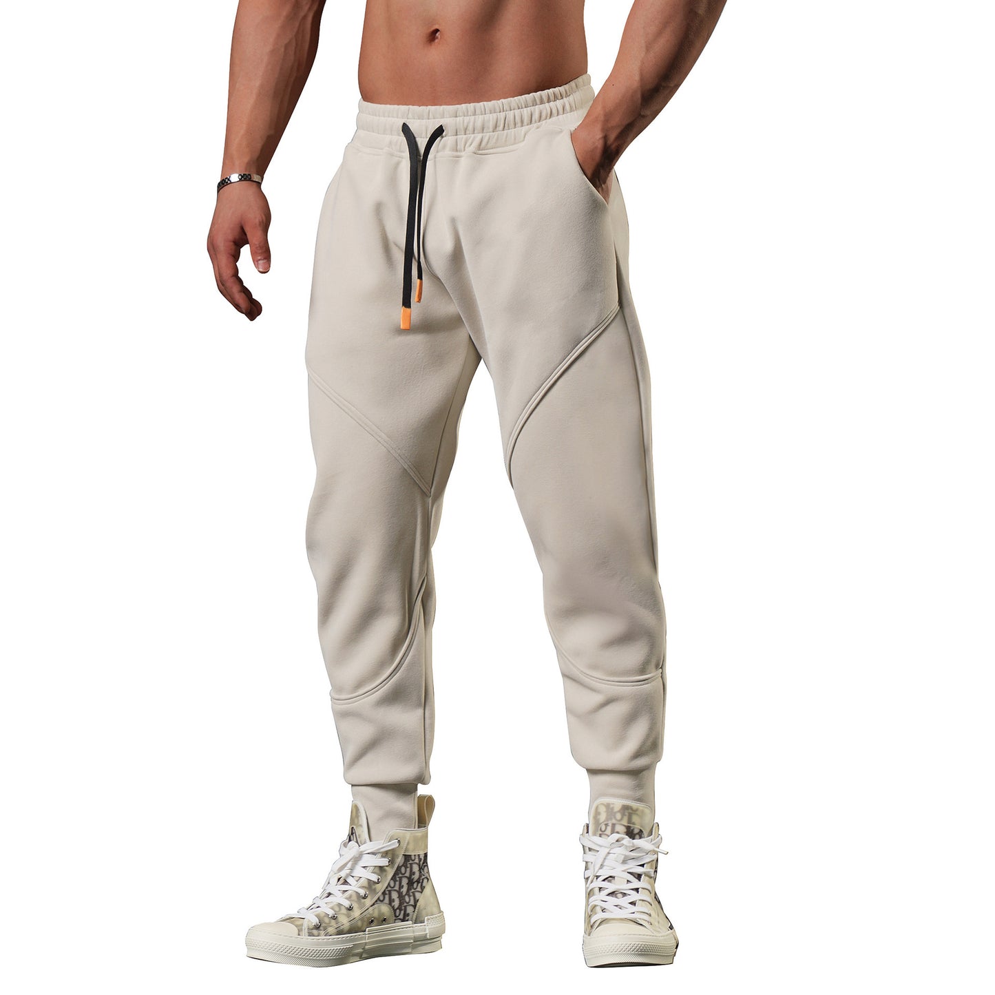 Modern sweatpants for men with an innovative cut and practical pockets Chic and Style