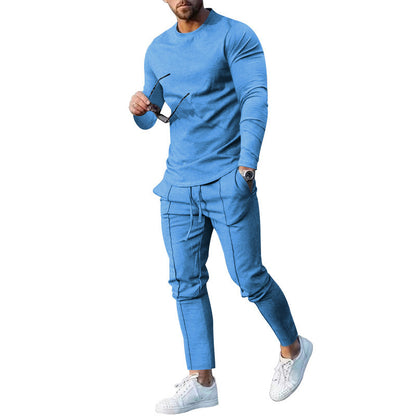 Man sporty sweatshirt jumpsuit and chic jogger pants
