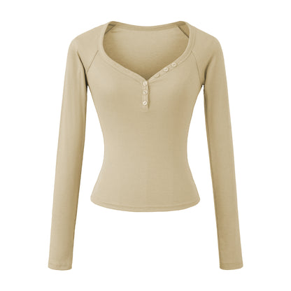 Chemisier à manches longues pour femmes avec fermeture à boutons élégante Chic und Stil