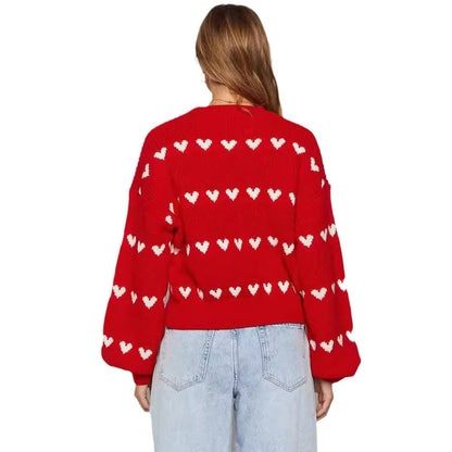 Pull en tricot pour femmes avec motif en cœur et coupe décontractée Chic und Stil