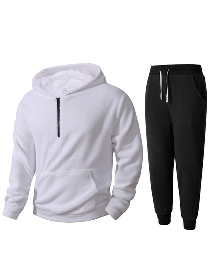 Men's cozy fleece hoodie and jogging pants Chic and Style