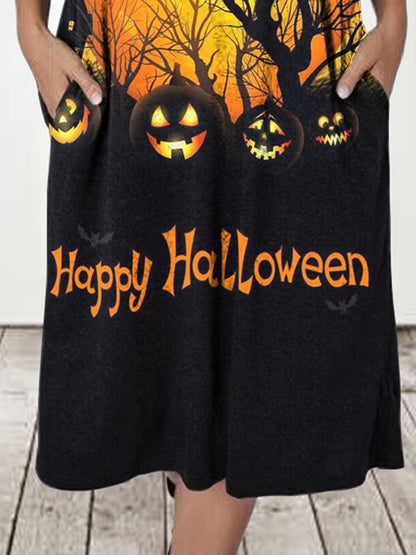 Robe à capuche pour femmes avec motif Halloween et poches pratiques Chic und Stil