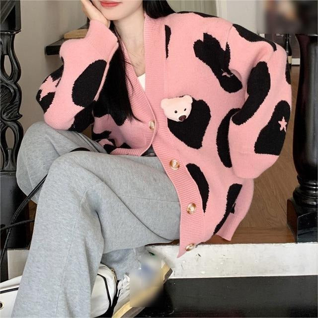 Dames gilet ludique avec application d'ours Chic und Stil