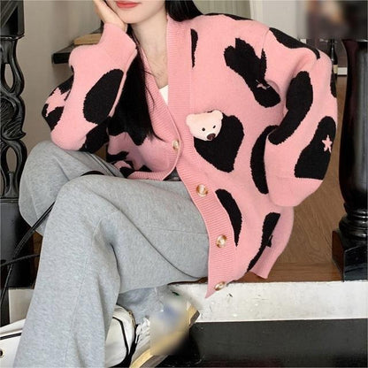 Dames gilet ludique avec application d'ours Chic und Stil