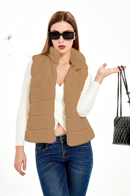 Dames Gilet matelassé à col montant et poches pratiques Chic und Stil