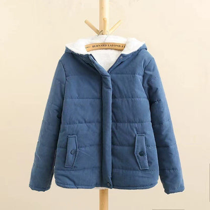 Ladies quilted winter coat with hood and warm inner lining Chic and Style