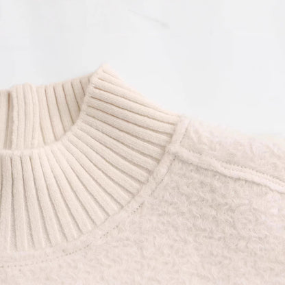 Pull en grosse maille pour femmes à col montant Chic und Stil