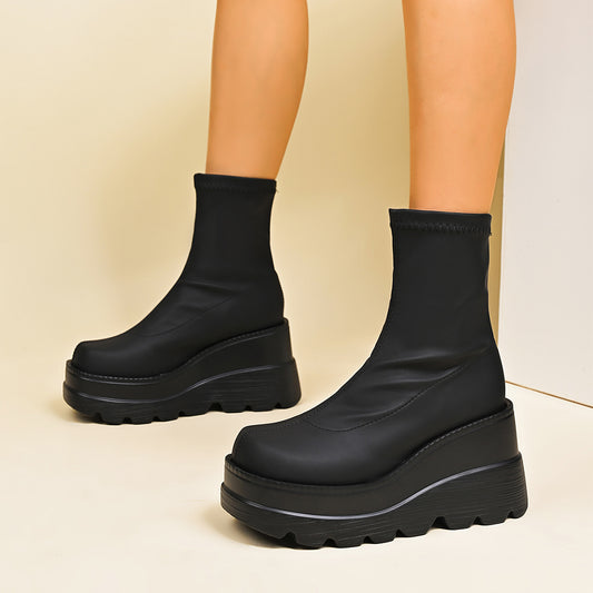 Bottines à talon compensé double pour femmes Chic und Stil