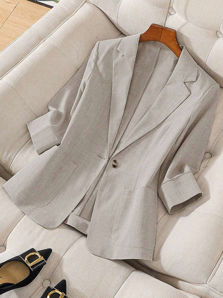 Blazer en lin élégant pour femmes avec une coupe extra large et des détails modernes Chic und Stil