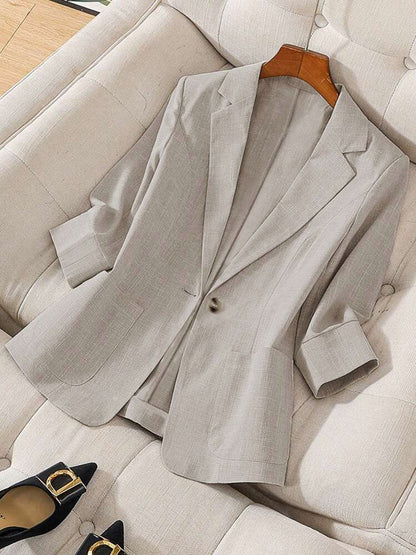 Blazer en lin élégant pour femmes avec une coupe extra large et des détails modernes Chic und Stil