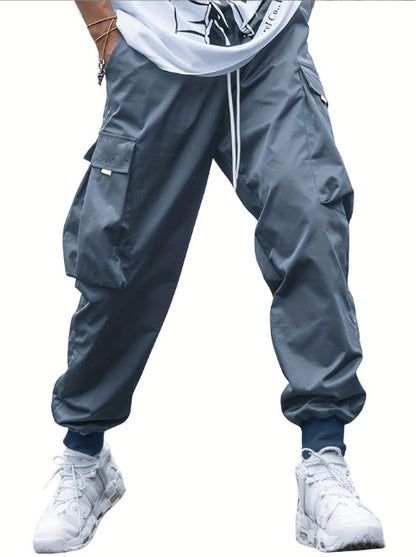 Casual utility pants for men with practical pockets and elastic waist Chic and Style