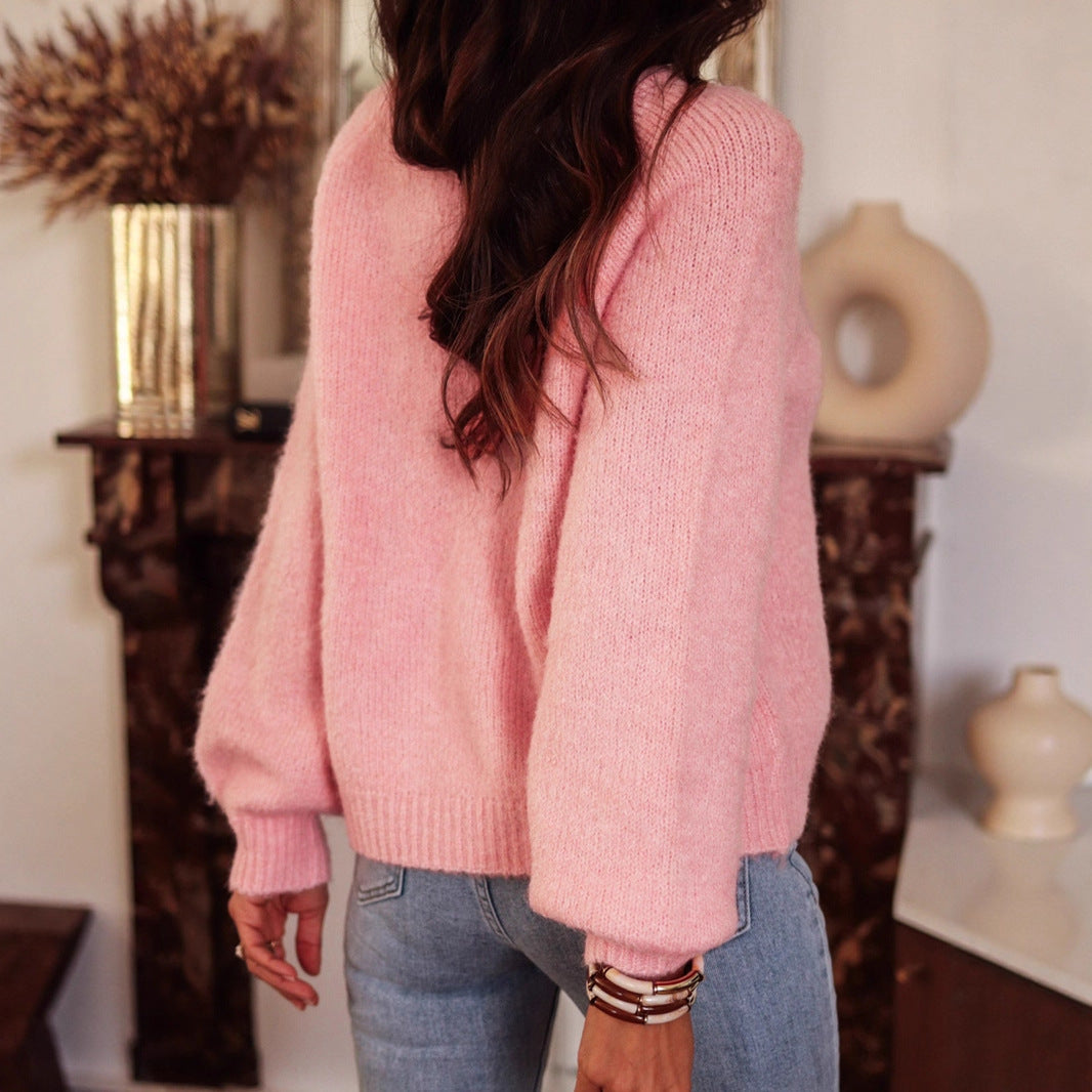 Dames élégant pull ample avec détails en strass Chic und Stil