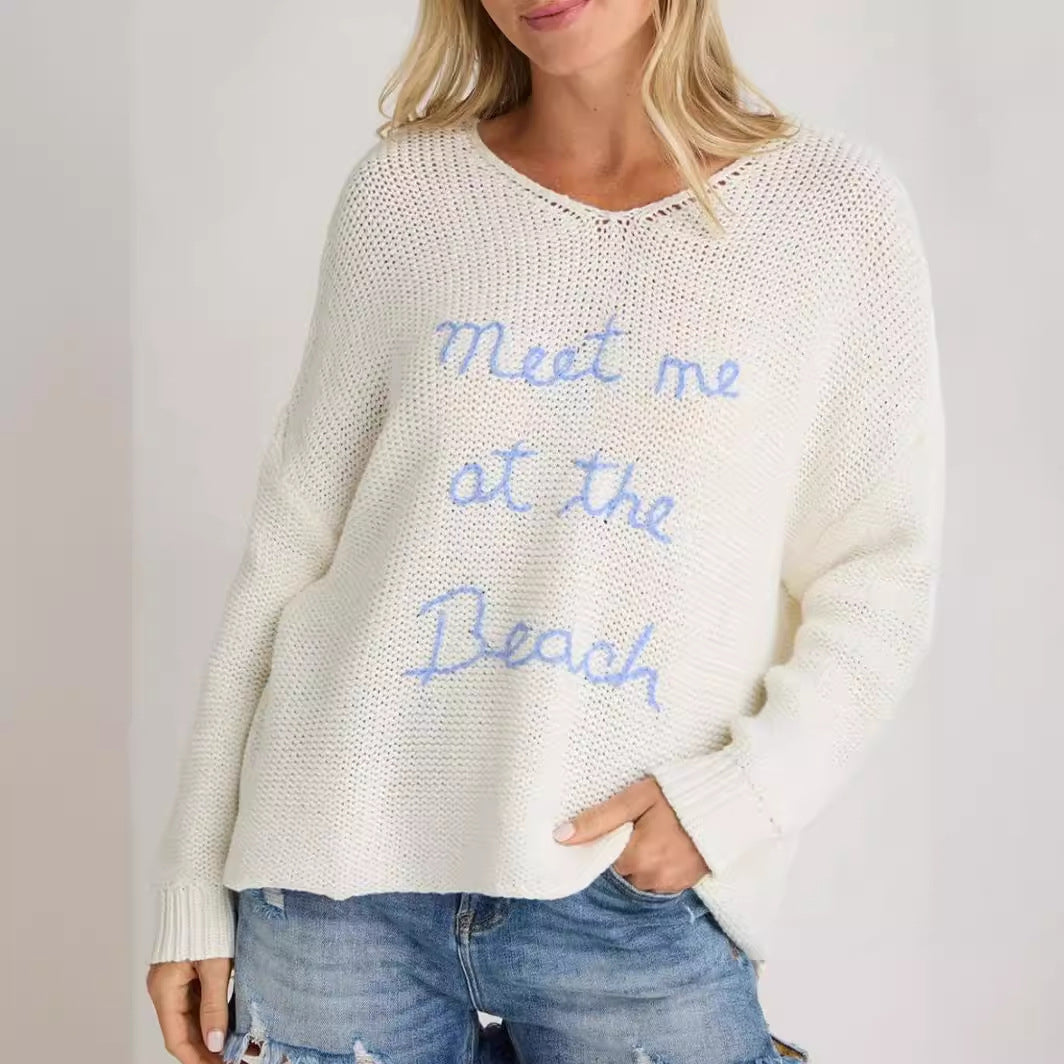 Pull décontracté pour femmes avec motif surf Chic und Stil