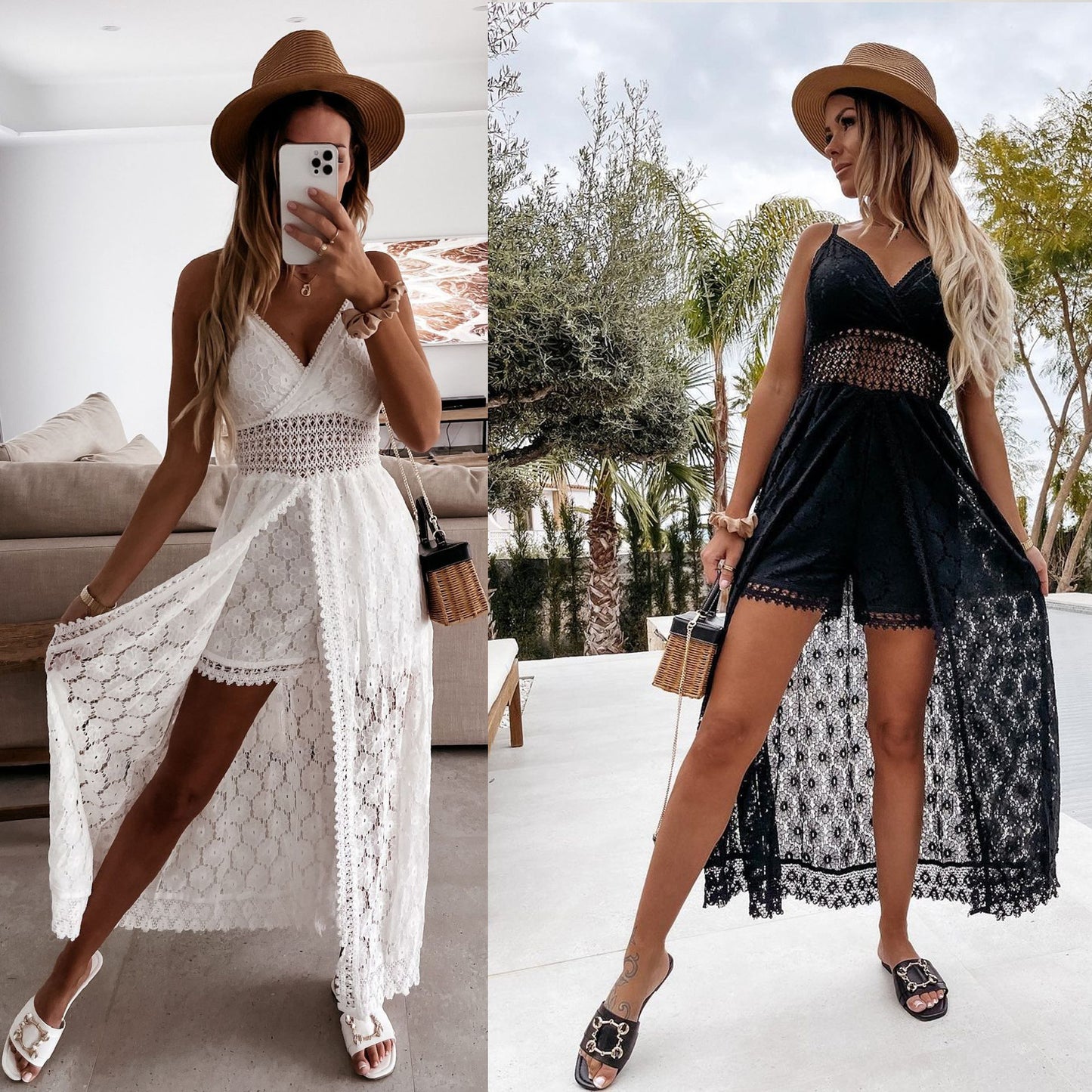 Robes maxi d'été pour femmes avec ornement en dentelle Chic und Stil
