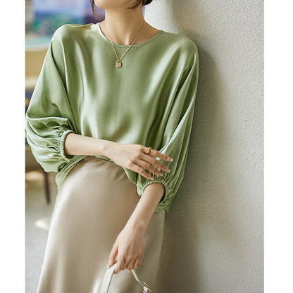 Blouse à manches bouffantes élégante pour femmes Chic und Stil