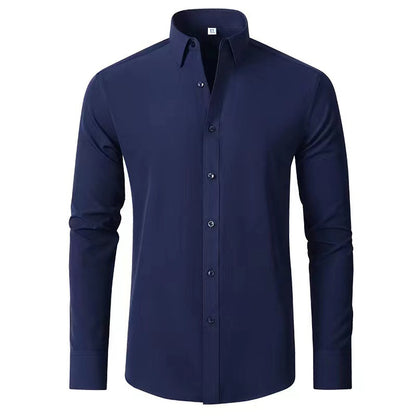 Chemise pour hommes à manches longues avec une coupe élégante et des détails de boutons raffinés Chic und Stil