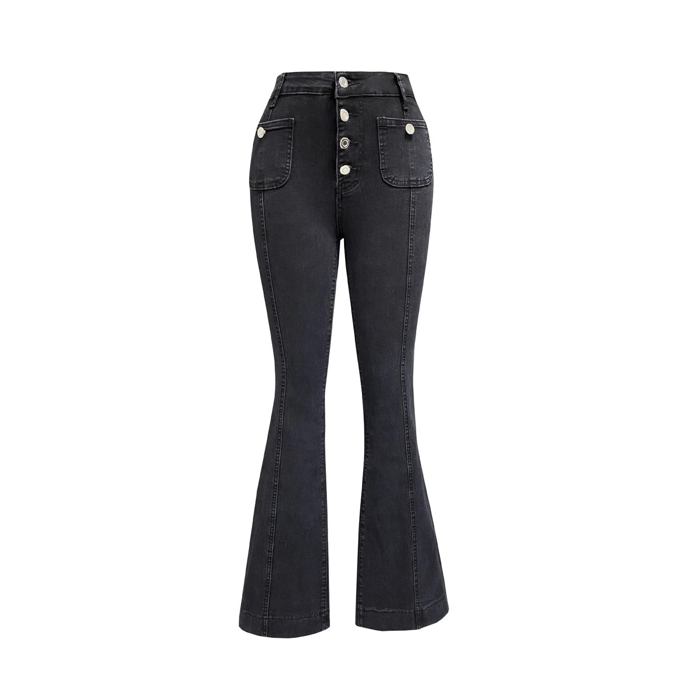 Dames High-Waist Pantalon évasé Chic und Stil