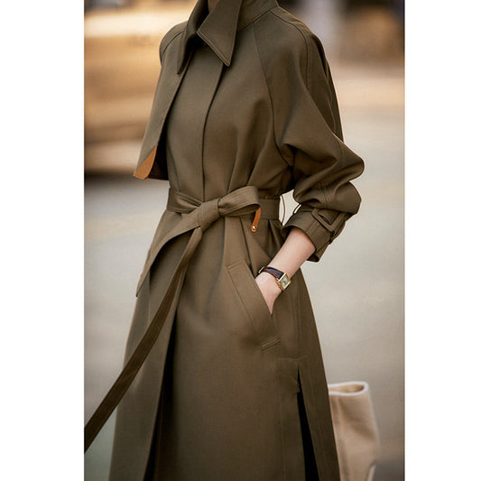 Manteau trench utilitaire ceinturé oversize pour femmes Chic und Stil