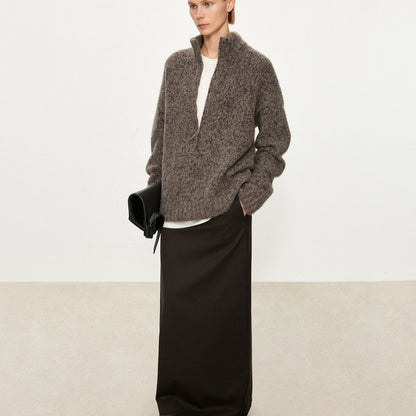 Dames gilet en maille douillette avec décolleté en V et coupe oversize Chic und Stil