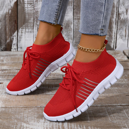 Baskets de sport pour femmes avec dessus en tricot respirant Chic und Stil
