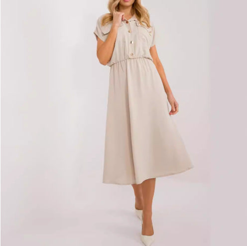 Robe chemise à manches courtes de loisirs pour femmes Chic und Stil