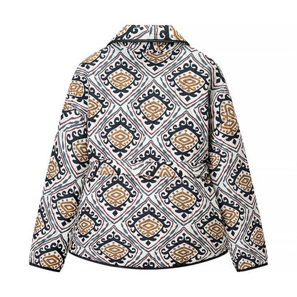 Blazer pour femme à la mode avec ceinture à nouer et motif artistique Chic und Stil