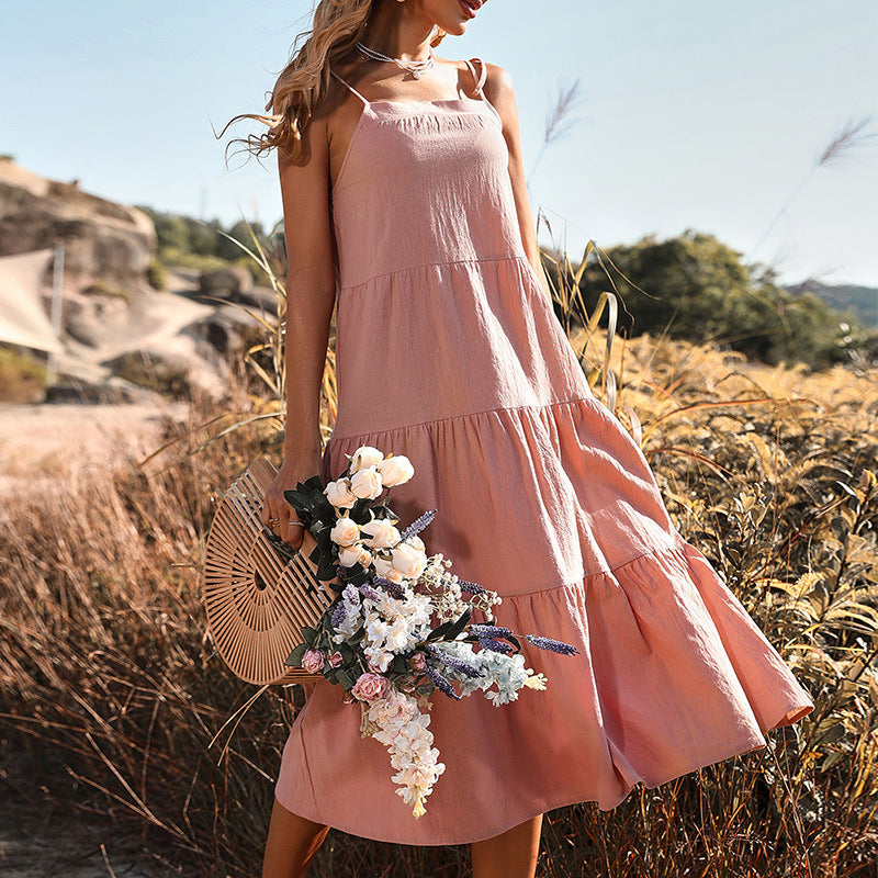 Robes maxi ensoleillées pour femmes à bretelles réglables Chic und Stil