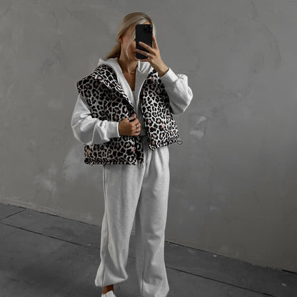 Dame gilet décontracté avec motif animalier et coupe confortable Chic und Stil