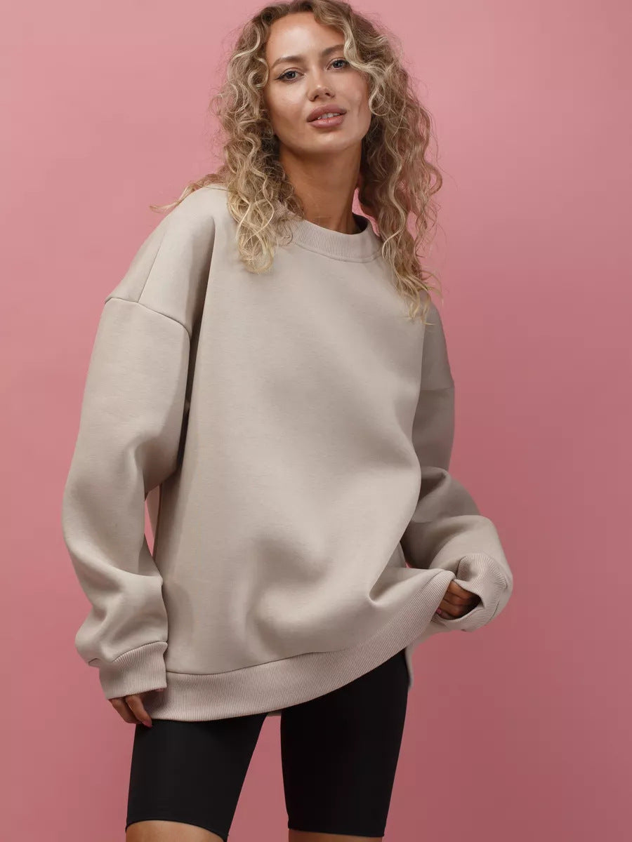 Dames pull-over surdimensionné confortable avec coupe décontractée Chic und Stil