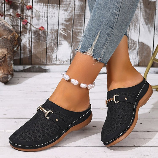 Sabots confortables pour femmes avec application florale Chic und Stil