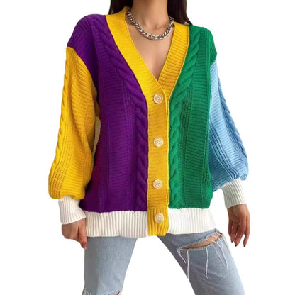 Dames gilet coloré avec détails en tresses Chic und Stil