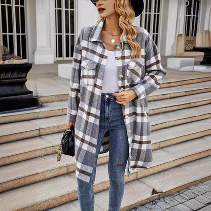 Dames Chemise à carreaux Chic und Stil