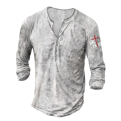 Chemise décontractée à manches longues pour hommes avec patte de boutonnage Chic und Stil