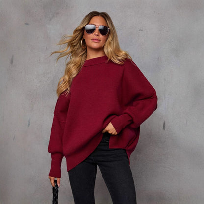 Dames Décontracté oversized pull Chic und Stil