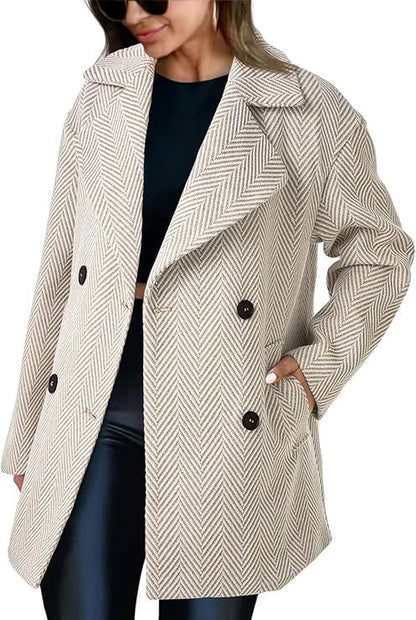 Dame manteau de transition à double rangée Chic und Stil