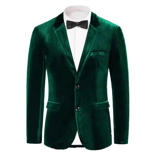Elegant velvet blazer for men with chic finesse and style