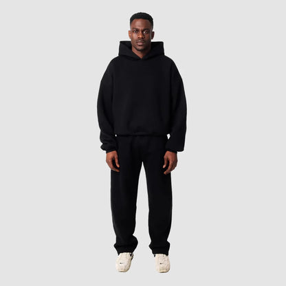 Hoodie and jogger pants set for women with high collar and elastic waistband Chic and Style