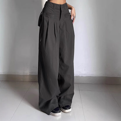 Wide pleated pants for women with side pockets and elegant waist Chic and Style