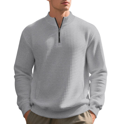 Functional fleece sweater for men with half-zip and side pockets Chic und Stil
