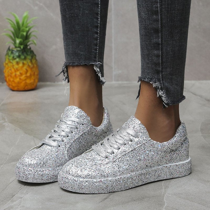 Dames Baskets scintillantes décontractées avec semelle respirante et design antidérapant Chic und Stil