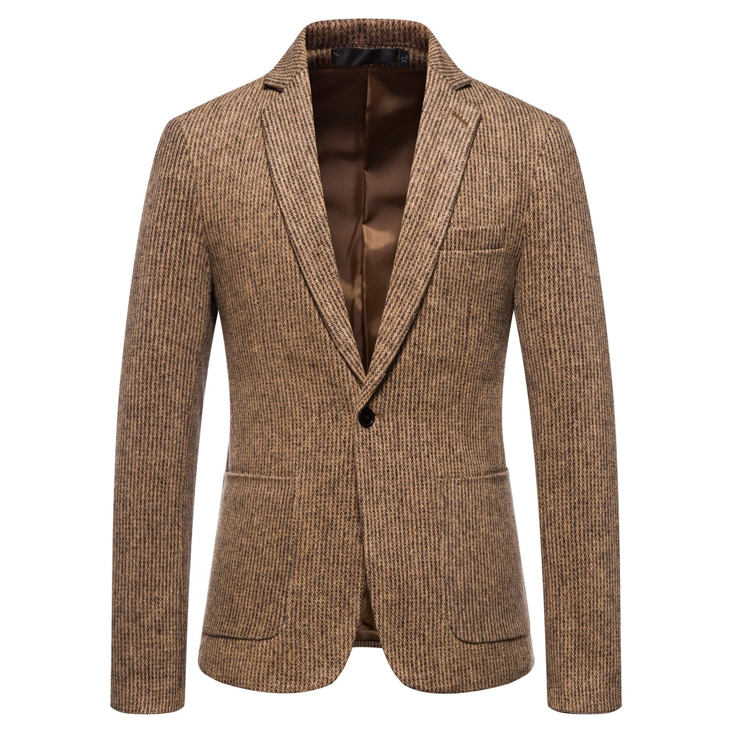 Blazer en maille élégant pour hommes avec design structuré et coupe slim Chic und Stil