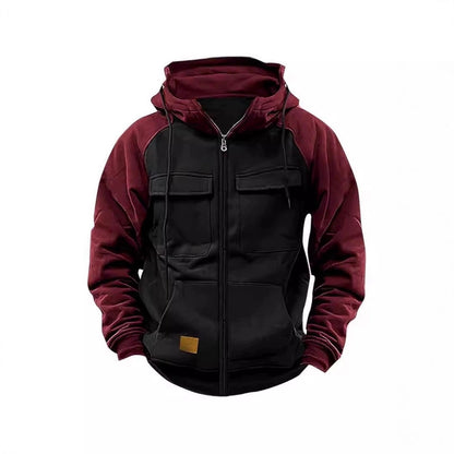 Veste à capuche sportive pour hommes avec poches pratiques et fermeture éclair Chic und Stil