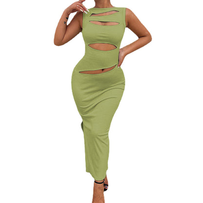 Robe maxi découpée pour femmes Chic und Stil