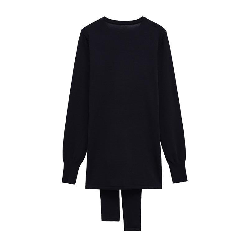 Knit sweater for women with refined belt and elegant cut Chic and Style