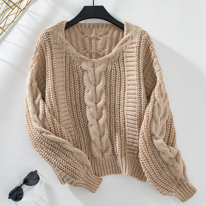 Dames gros pull en maille avec coupe oversize et motif en relief Chic und Stil