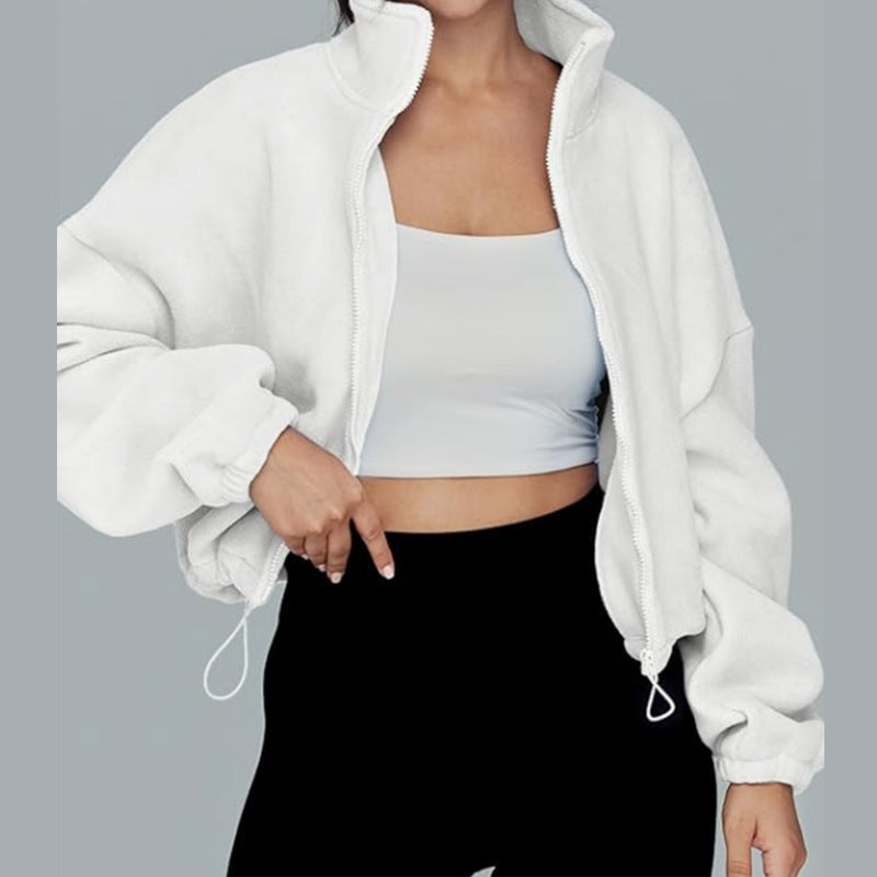 Pull oversized à col haut et fermeture éclair pour dames Chic und Stil