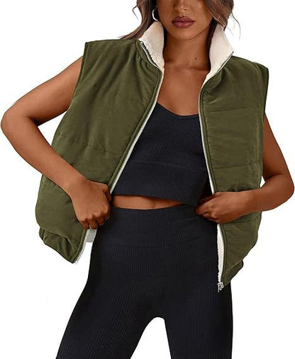 Dames gilet matelassé avec intérieur doux Chic und Stil