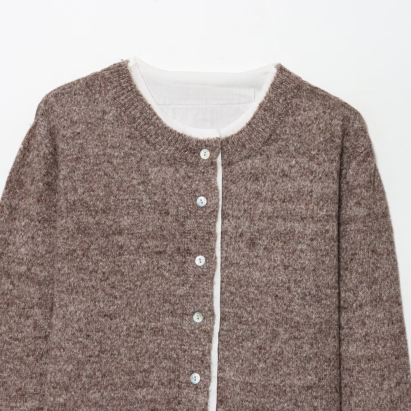 Dames Gilet court tricot avec détails de bouton Chic und Stil