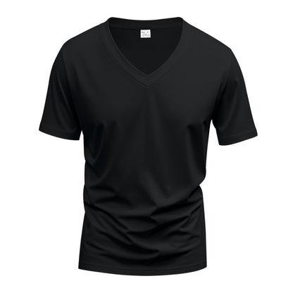 T-shirt pour hommes col en V en matériau fonctionnel respirant Chic und Stil