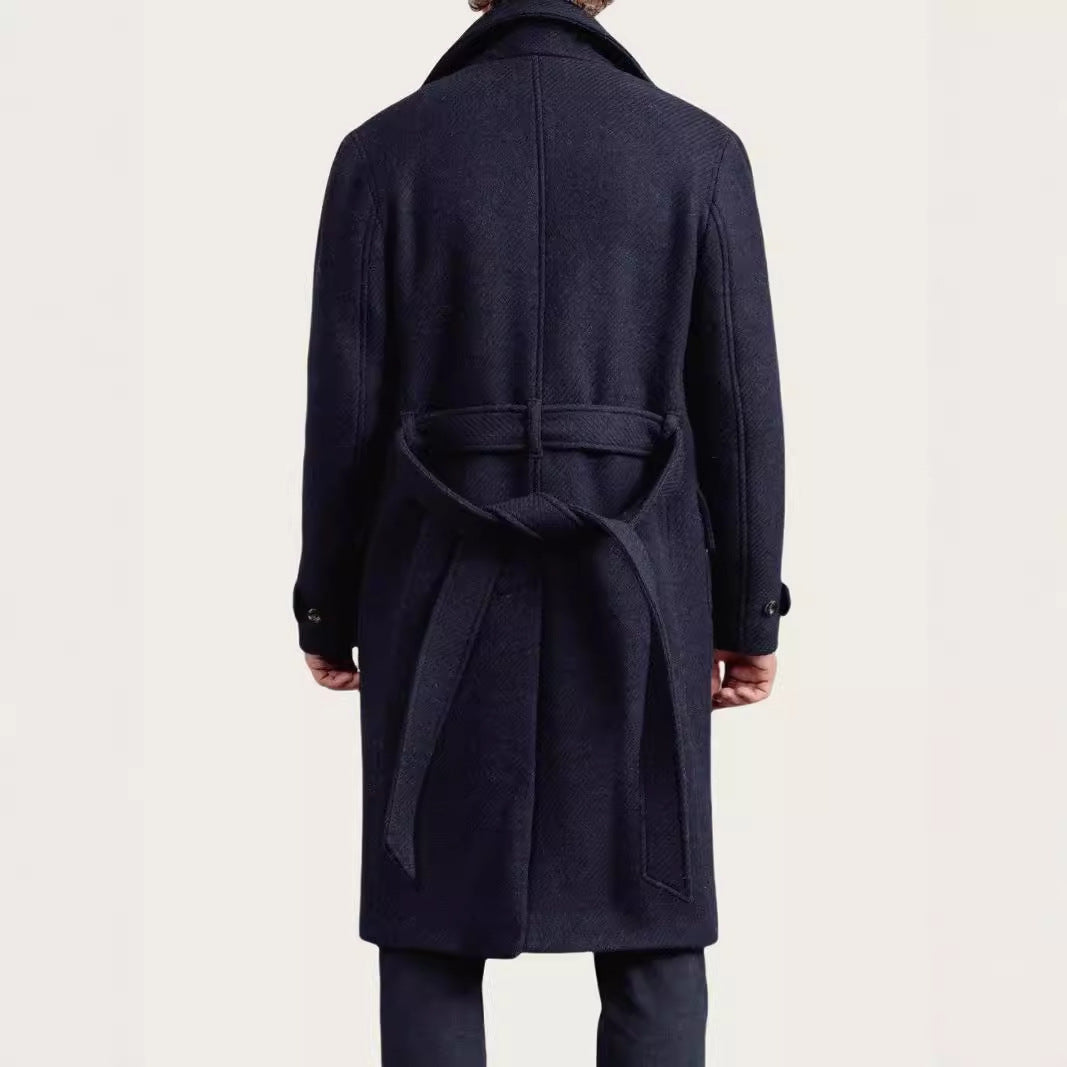 Elegant wool peacoat for men Chic and Style